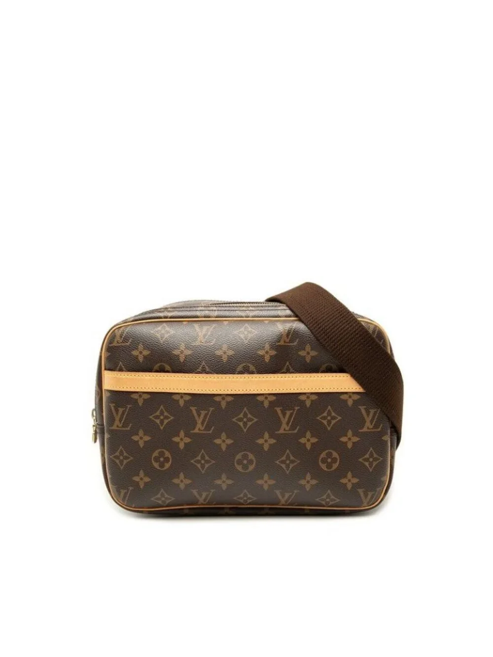 Louis Vuitton Monogram Ripota PM Crossbody Shoulder Bag Brown Leather